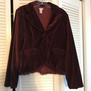 Velvet Maroon Blazer